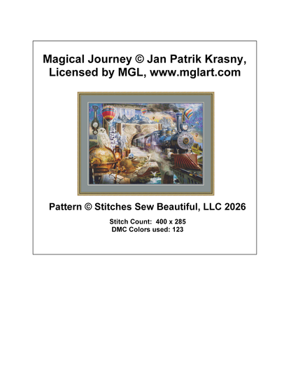 "Magical Journey" counted cross stitch pattern by Jan Patrik Krasny, Licensed by MGL, www.mglart.com