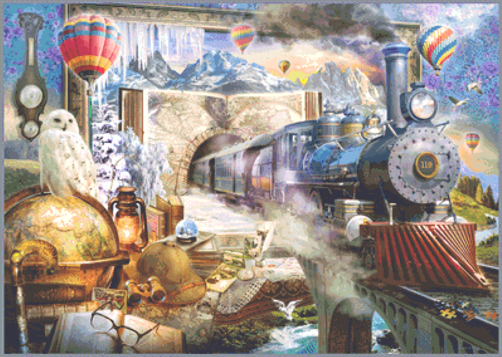 "Magical Journey" counted cross stitch pattern by Jan Patrik Krasny, Licensed by MGL, www.mglart.com