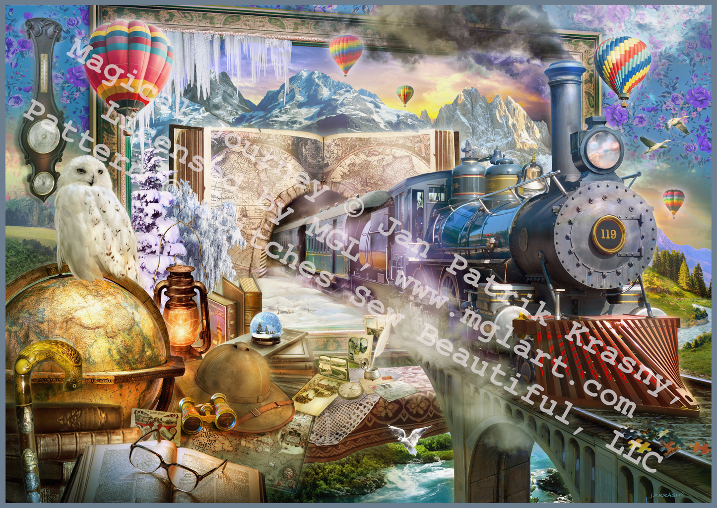"Magical Journey" counted cross stitch pattern by Jan Patrik Krasny, Licensed by MGL, www.mglart.com