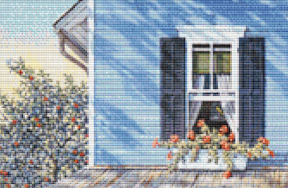 Market Day counted cross stitch pattern Copyright © John Sloane, used with Permission