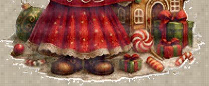 Merry Christmas Mouse (Ornament) counted cross stitch pattern by AsBloomStudio
