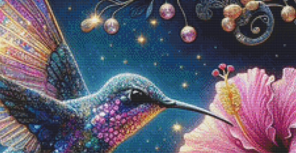Moonlit Hummingbird cross stitch pattern by AI Created Playground/Photoglory127