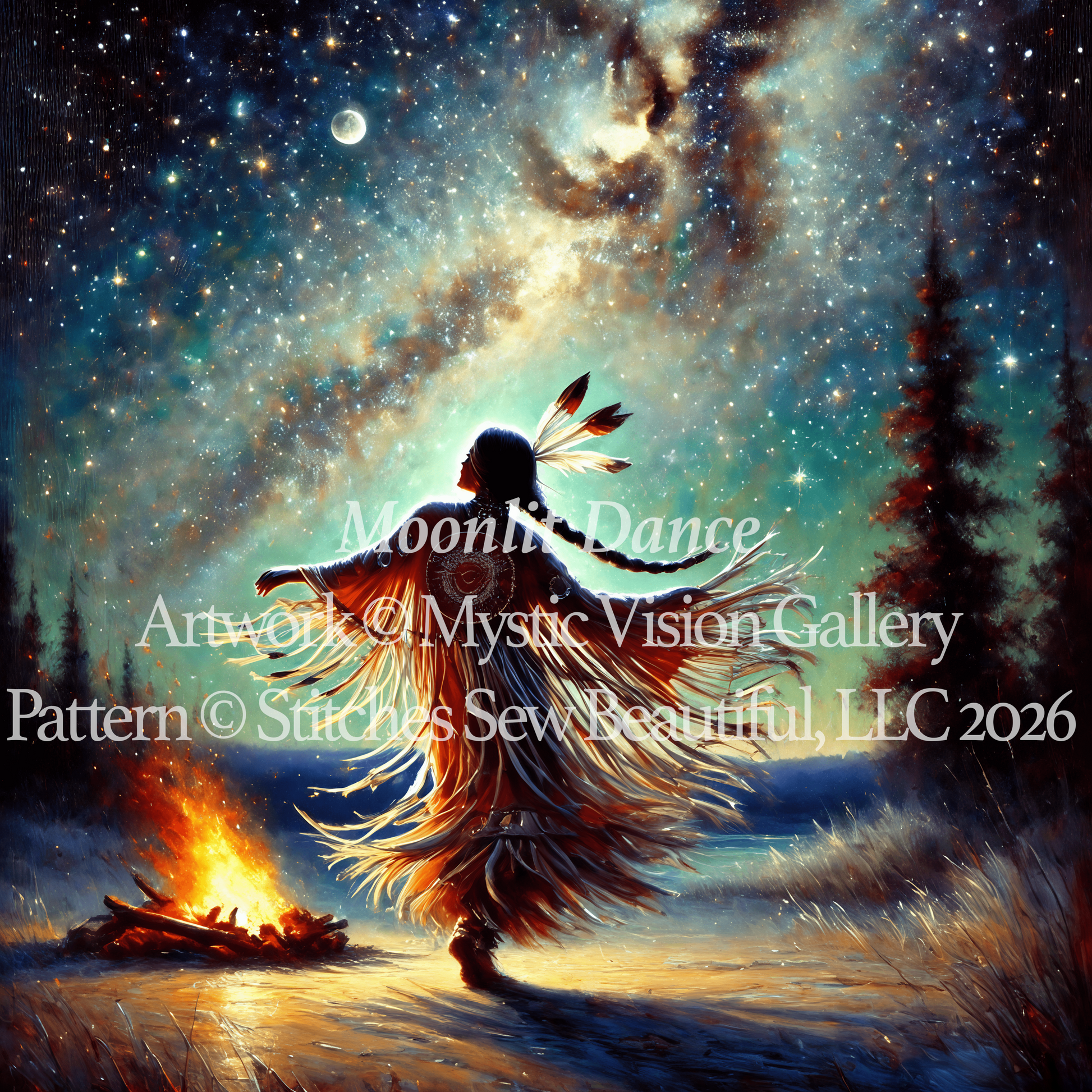 Moonlit Dance cross stitch pattern by Mystic Vision Gallery