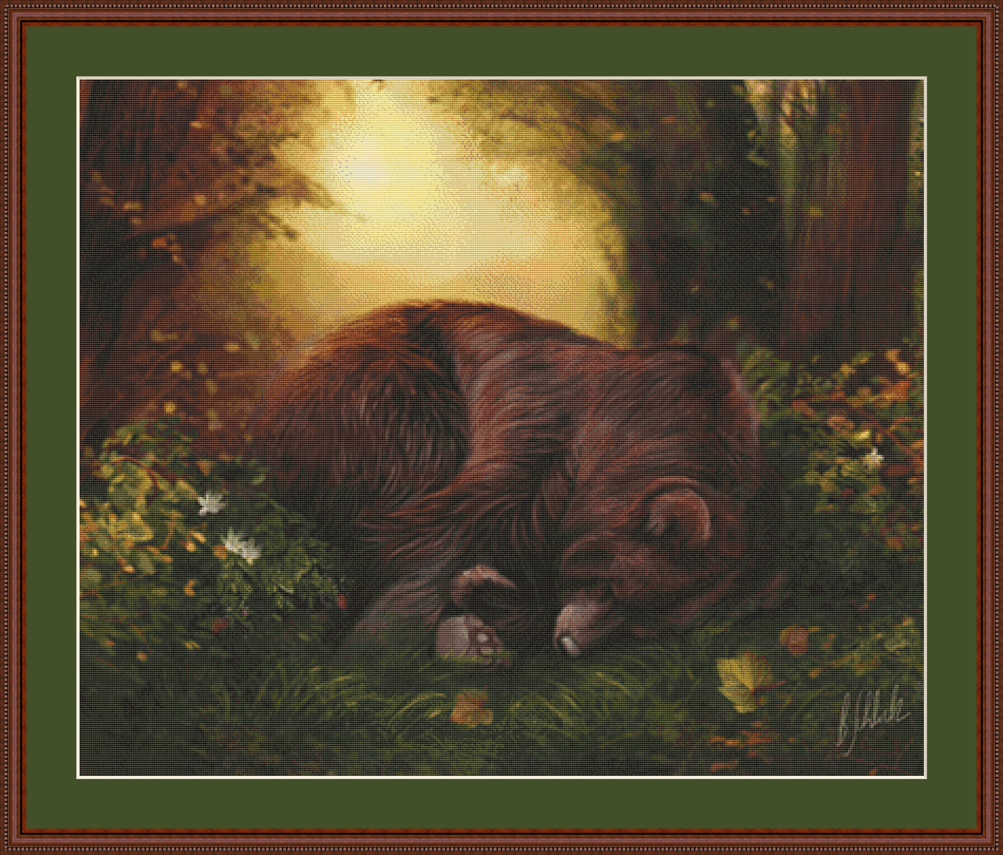 "Morning Sun" cross stitch pattern by Bente Schlick, Licensed by MGL, www.mglart.com