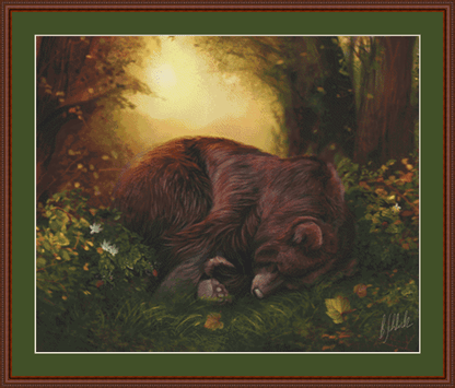 "Morning Sun" cross stitch pattern by Bente Schlick, Licensed by MGL, www.mglart.com