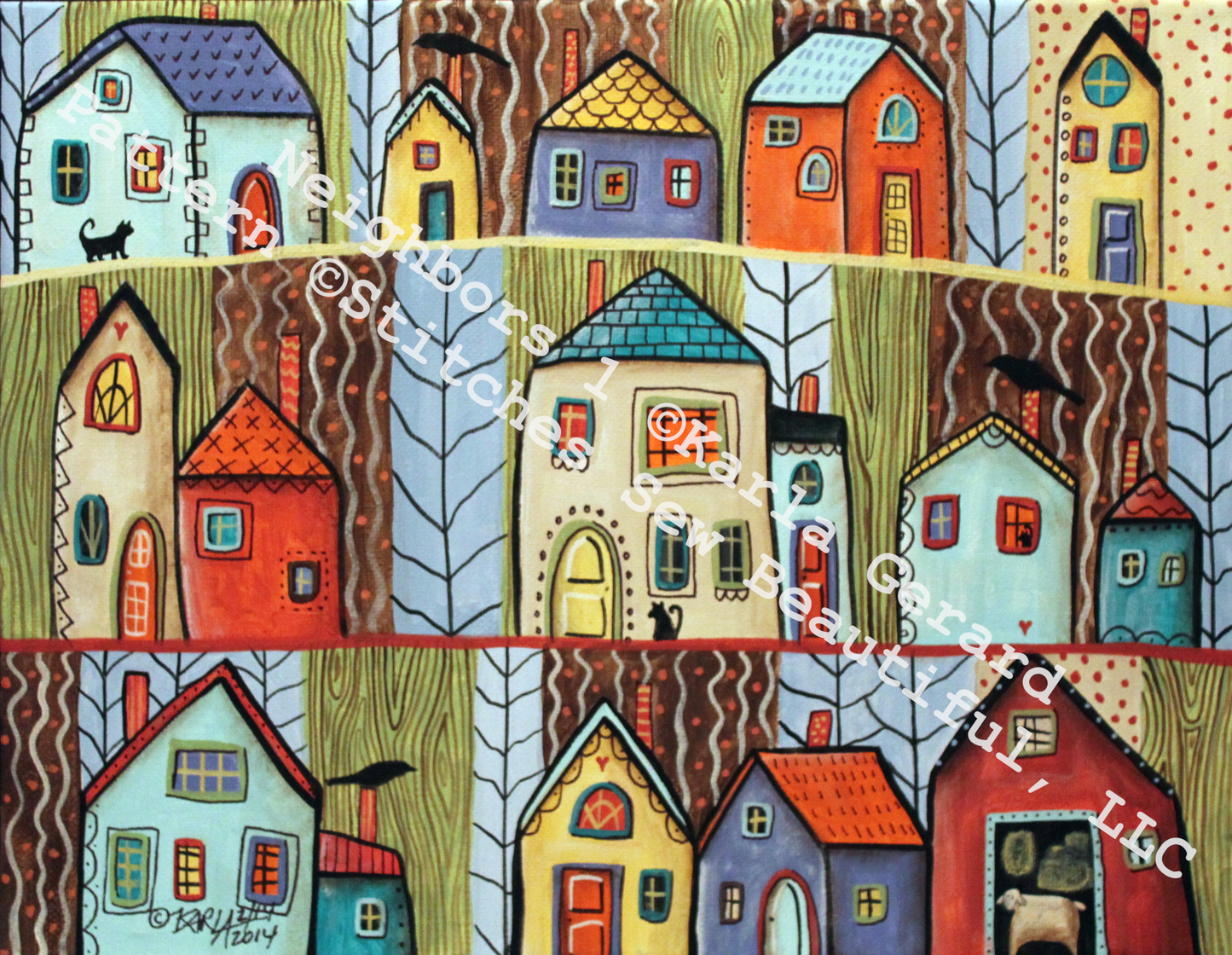 Neighbors 1 counted cross stitch pattern by Karla Gerard