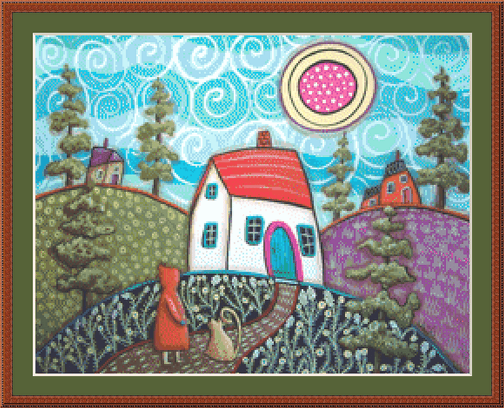 Neighbors (small) counted cross stitch pattern by Karla Gerard