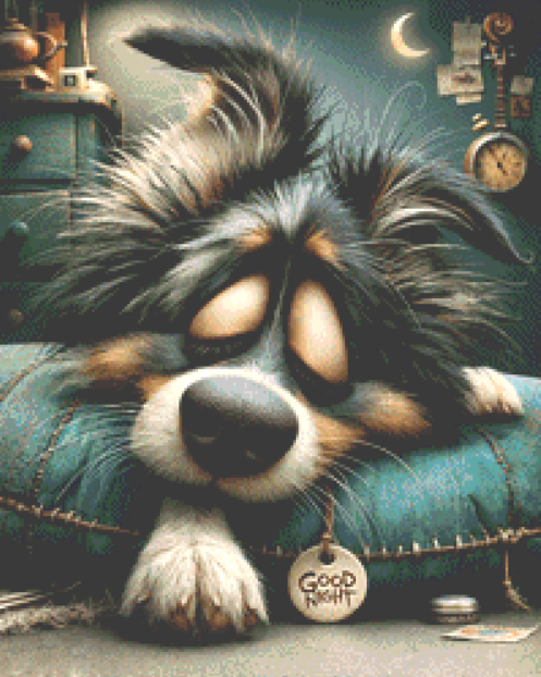 Nighty Night (Small) counted cross stitch pattern by Bryna T. Art