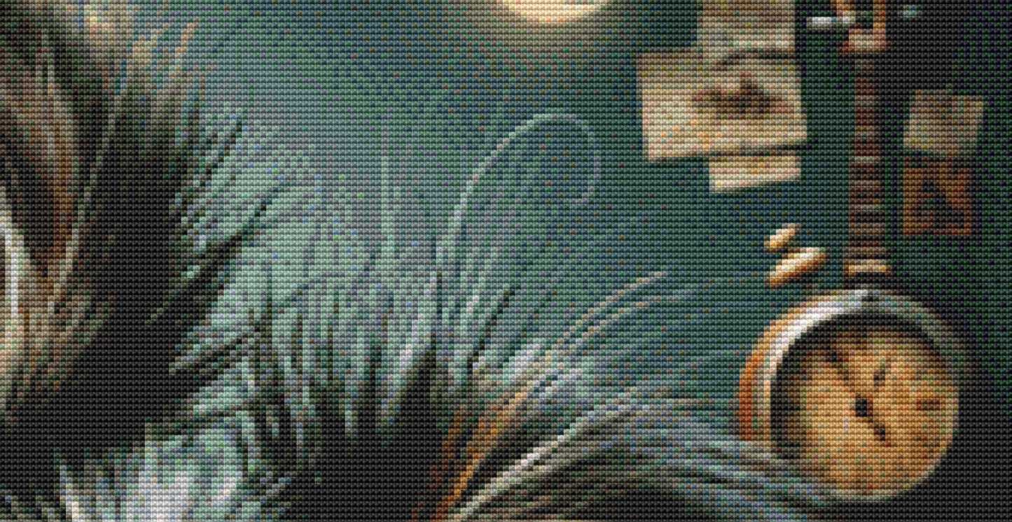 Nighty Night counted cross stitch pattern by Bryna T. Art & Design