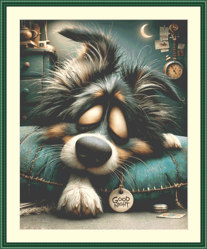 Nighty Night counted cross stitch pattern by Bryna T. Art & Design