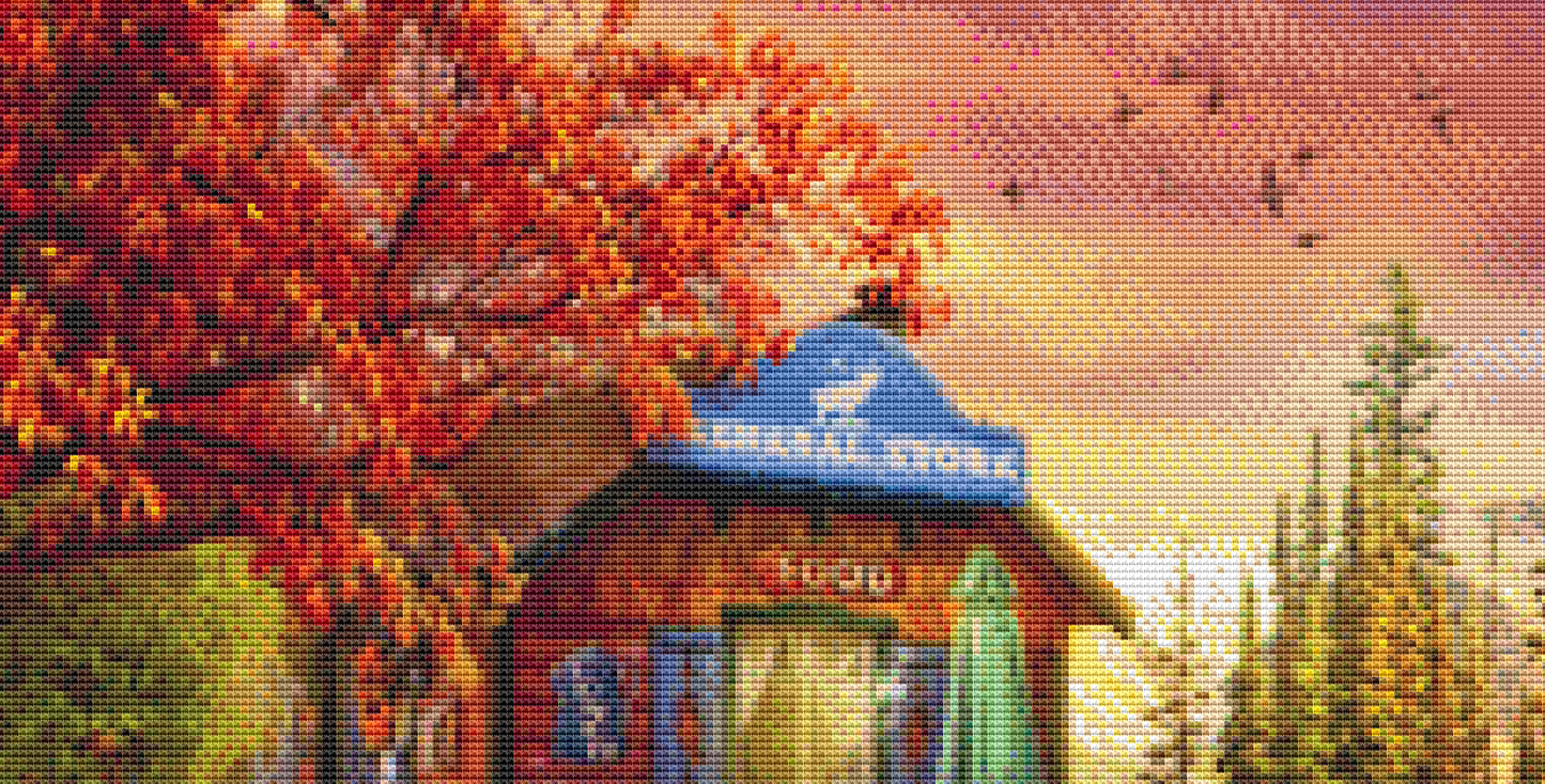 "North American General Store" cross stitch pattern by ArtBeat Studio, Licensed by MGL, www.mglart.com