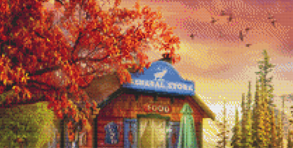 "North American General Store" cross stitch pattern by ArtBeat Studio, Licensed by MGL, www.mglart.com