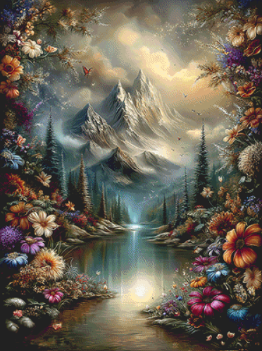 Our Soul's Retreat counted cross stitch pattern by Sassy E. Boutique