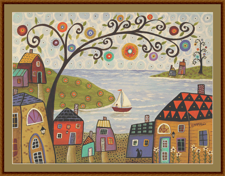 Out to Sail (Max Size/Color) counted cross stitch pattern by Karla Gerard