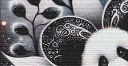 "Panda Petals" cross stitch pattern by AI Created Playground/Photoglory127