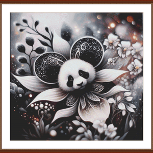"Panda Petals" cross stitch pattern by AI Created Playground/Photoglory127