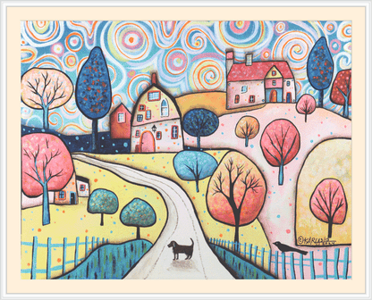 Pastel Landscape (Max Size/Color) counted cross stithc pattern by Karla Gerard
