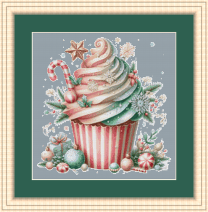 Pastel Sweet Christmas Treat (Ornament) counted cross stitch pattern by Raven Digitals