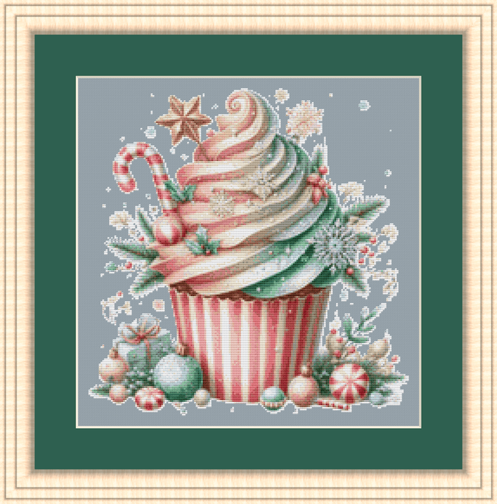 Pastel Sweet Christmas Treat (Ornament) counted cross stitch pattern by Raven Digitals