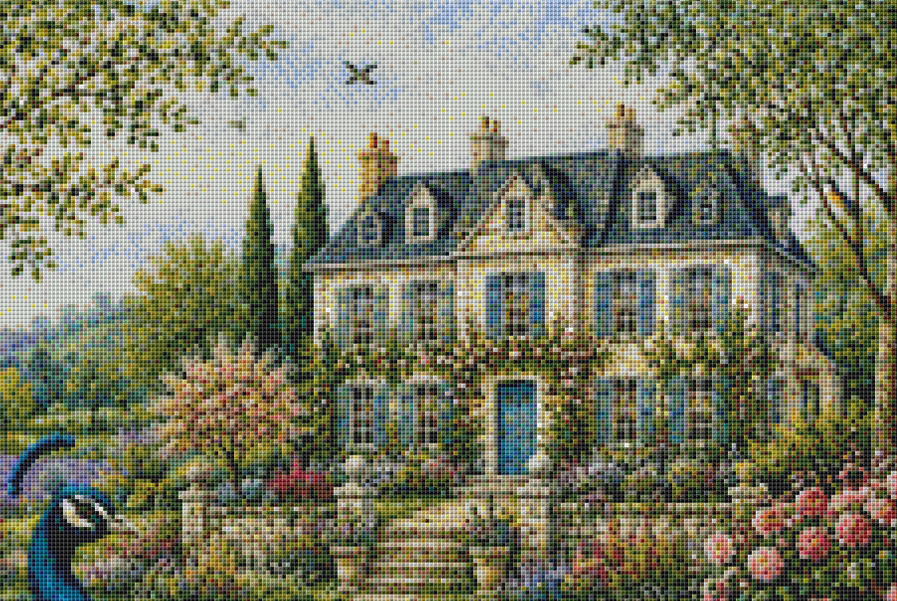 Peacock in The Secret Garden cross stitch pattern by Eder Jose Rosa