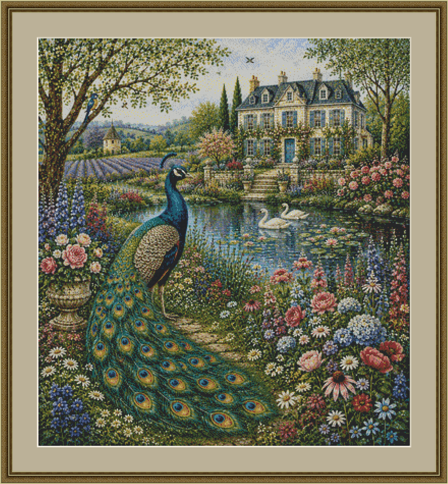 Peacock in The Secret Garden cross stitch pattern by Eder Jose Rosa