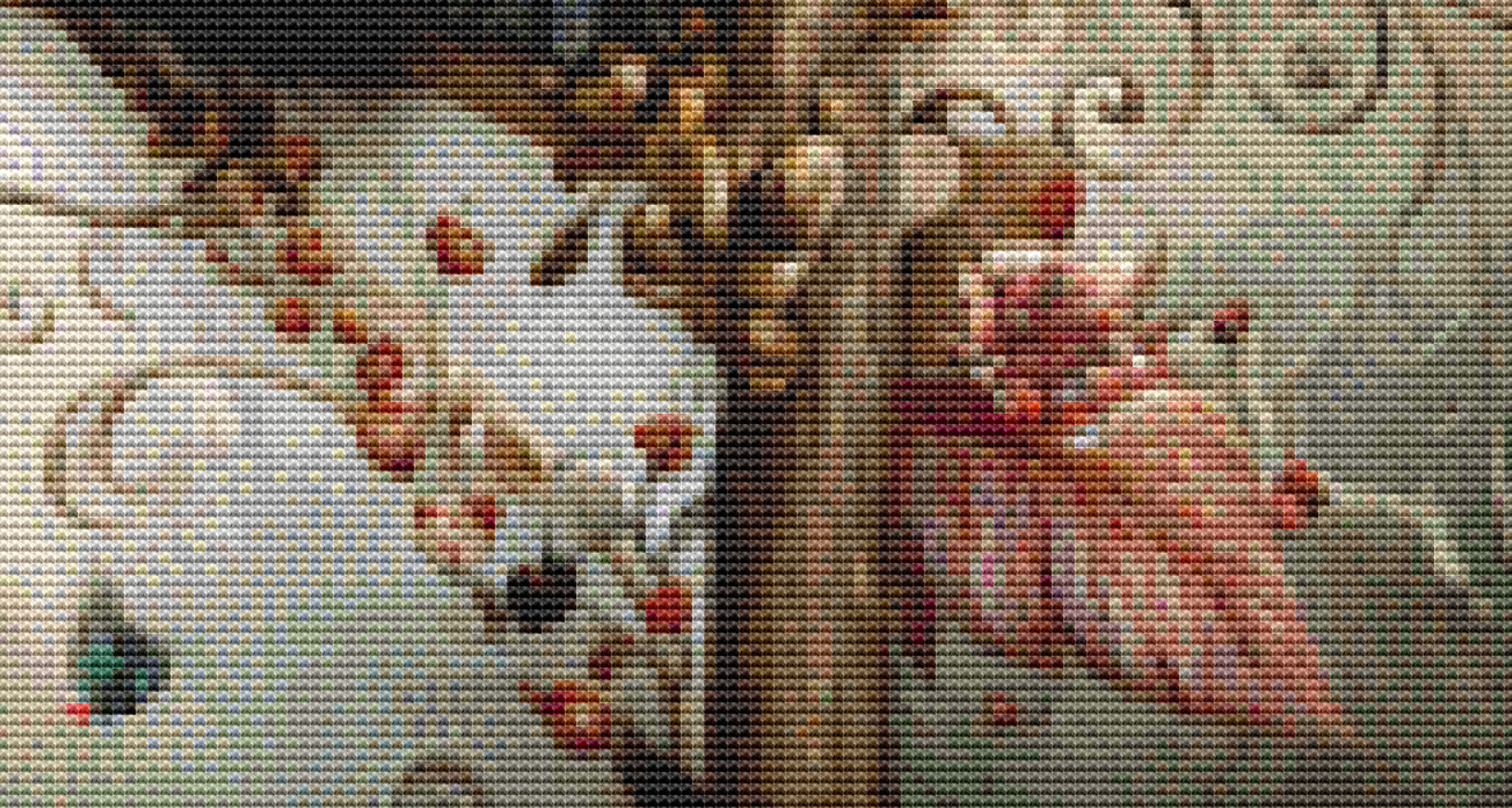 Posie the Panda cross stitch pattern by Sassy E. Boutique