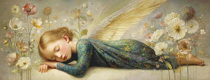 "Reclining Angel 7" cross stitch pattern by Bryna T. Art & Design