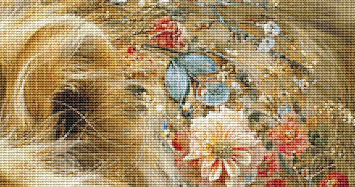 Removing the Thorn (Max Size/Max Color) cross stitch pattern by Bryna T. Art & Design