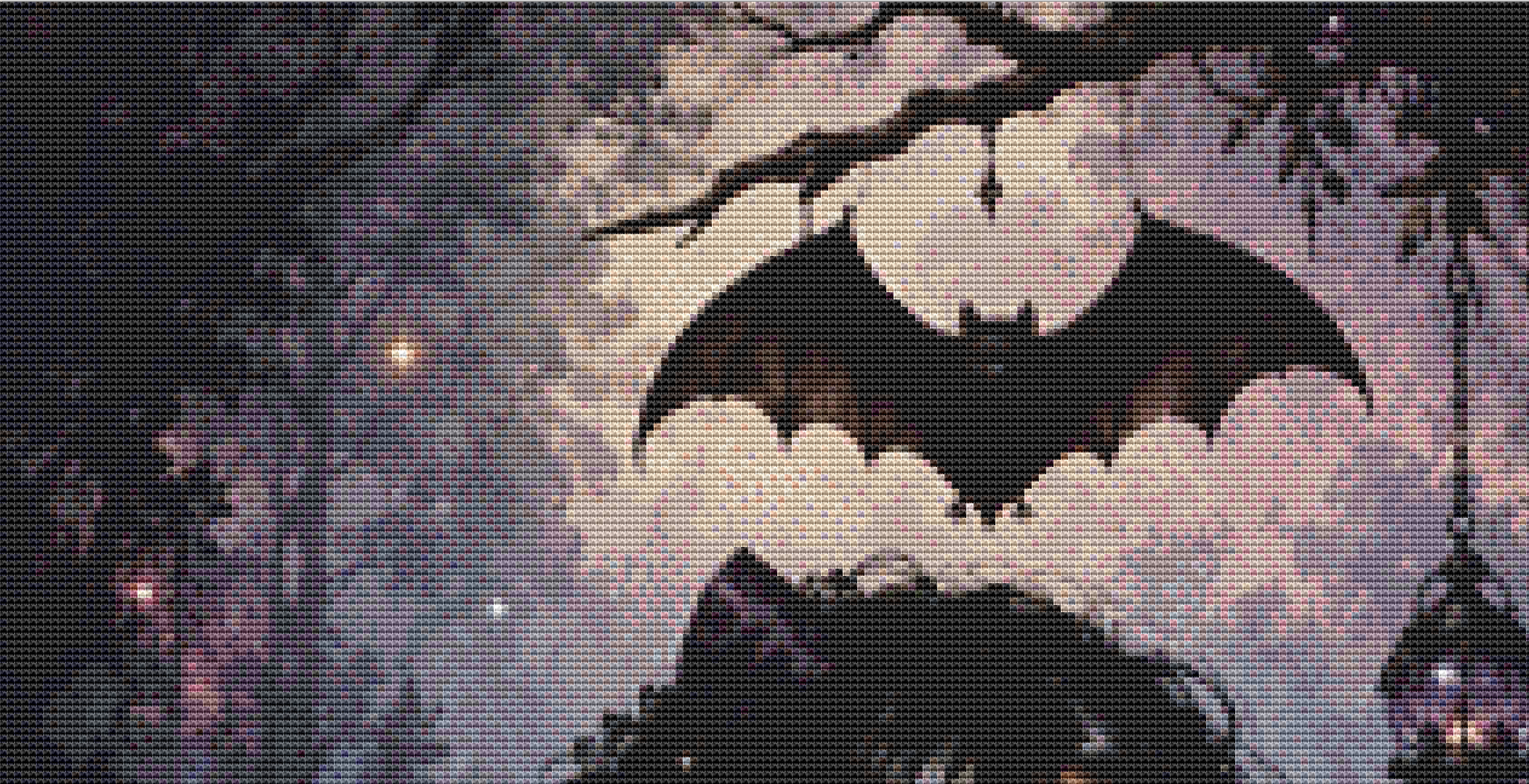 "Resting Beneath Midnight Wings" cross stitch pattern by Queen Bee Designs