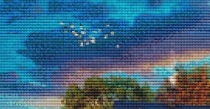 Rock Island Lighthouse 2 counted cross stitch pattern by Dominic Davison, Licensed by MGL, www.mglart.com