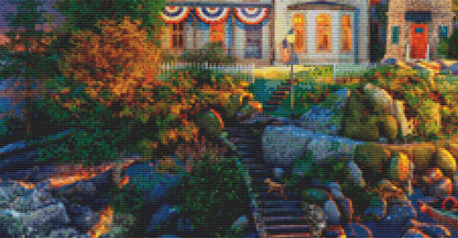 Rock Island Lighthouse 2 counted cross stitch pattern by Dominic Davison, Licensed by MGL, www.mglart.com