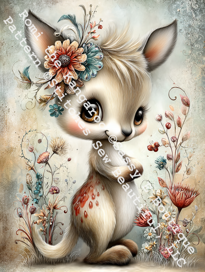 Romi the Kangaroo cross stitch pattern by Sassy E. Boutique