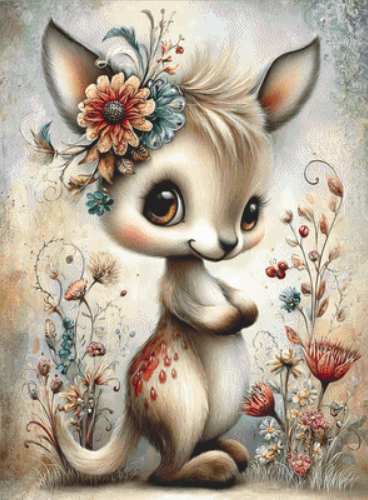 Romi the Kangaroo cross stitch pattern by Sassy E. Boutique