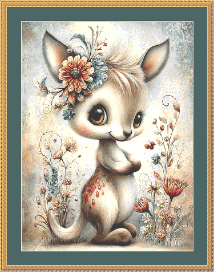 Romi the Kangaroo cross stitch pattern by Sassy E. Boutique