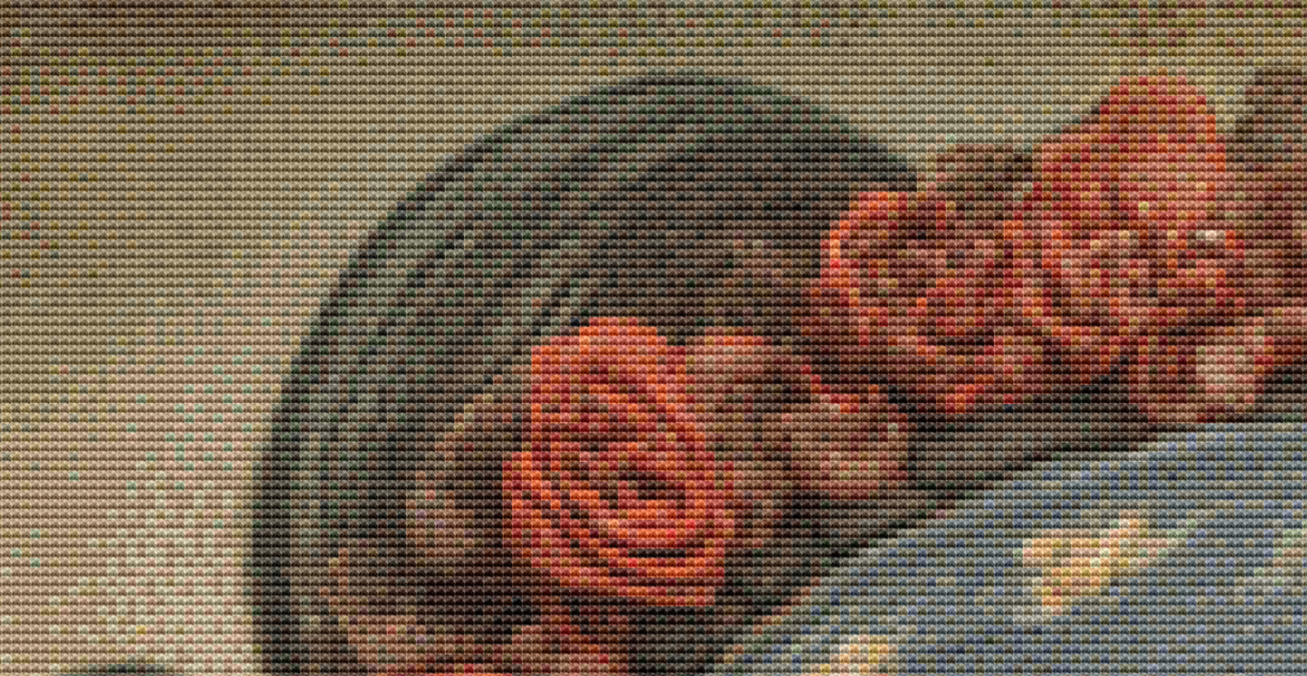 Ruby and Shade cross stitch pattern By Bryna T. Art & Design