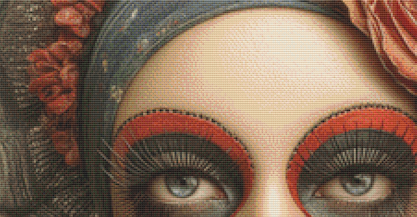 Ruby and Shade cross stitch pattern By Bryna T. Art & Design