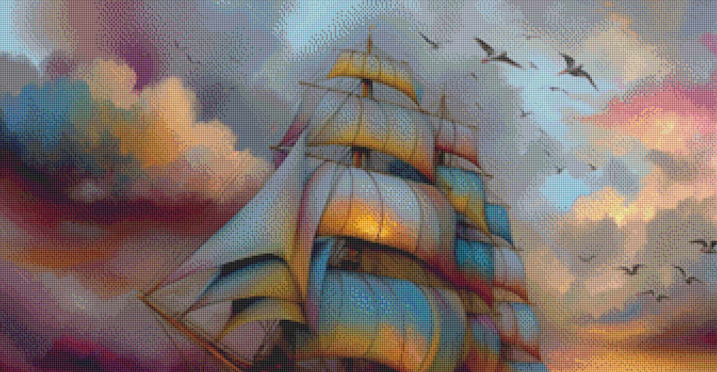 "Sail Away II" cross stitch pattern by S. Jade Studio