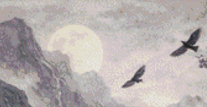 Scotsman in the Mist counted cross stitch pattern by Ian's AI Art