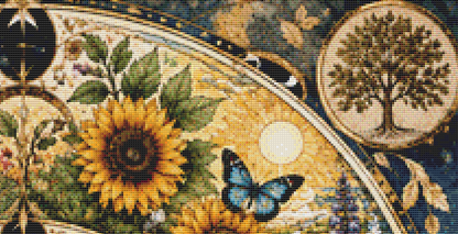 "Seasons Mandala 1" cross stitch pattern by Brna T. Art & Design