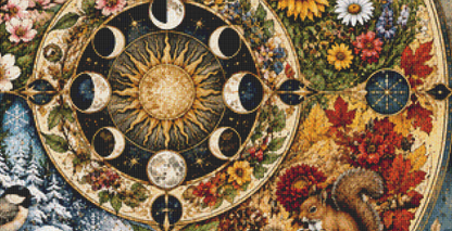 "Seasons Mandala 1" cross stitch pattern by Brna T. Art & Design