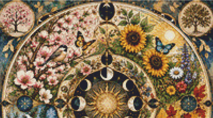 "Seasons Mandala 1" (Small) cross stitch pattern by Brna T. Art & Design