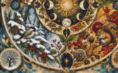 "Seasons Mandala 1" (Small) cross stitch pattern by Brna T. Art & Design