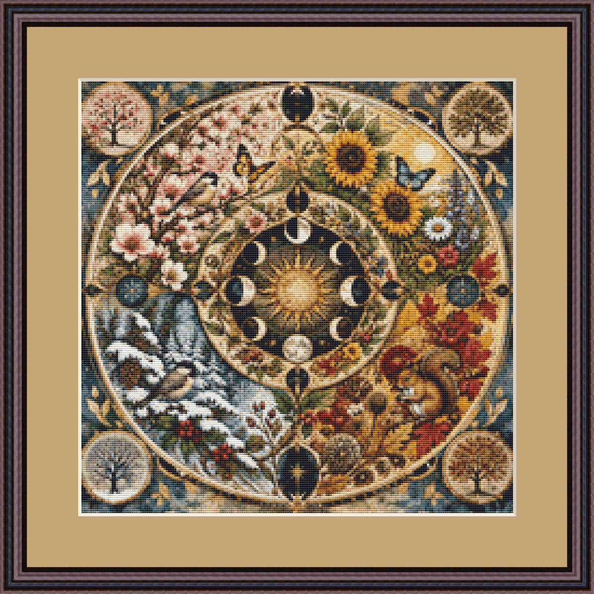 "Seasons Mandala 1" (Small) cross stitch pattern by Brna T. Art & Design