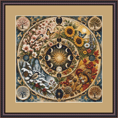"Seasons Mandala 1" (Small) cross stitch pattern by Brna T. Art & Design