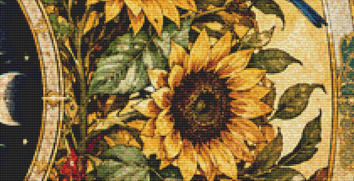 "Seasons Mandala II" (MSMC) cross stitch pattern by Bryna T. Art & Design