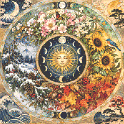 "Seasons Mandala II" (Small) cross stitch pattern by Bryna T. Art & Design