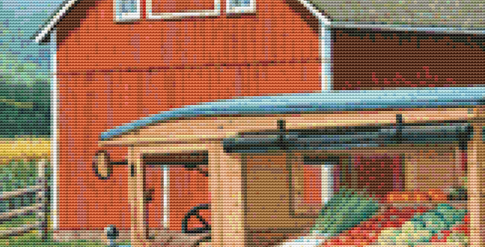 Shop at Home counted cross stitch pattern Copyright © John Sloane, used with permission