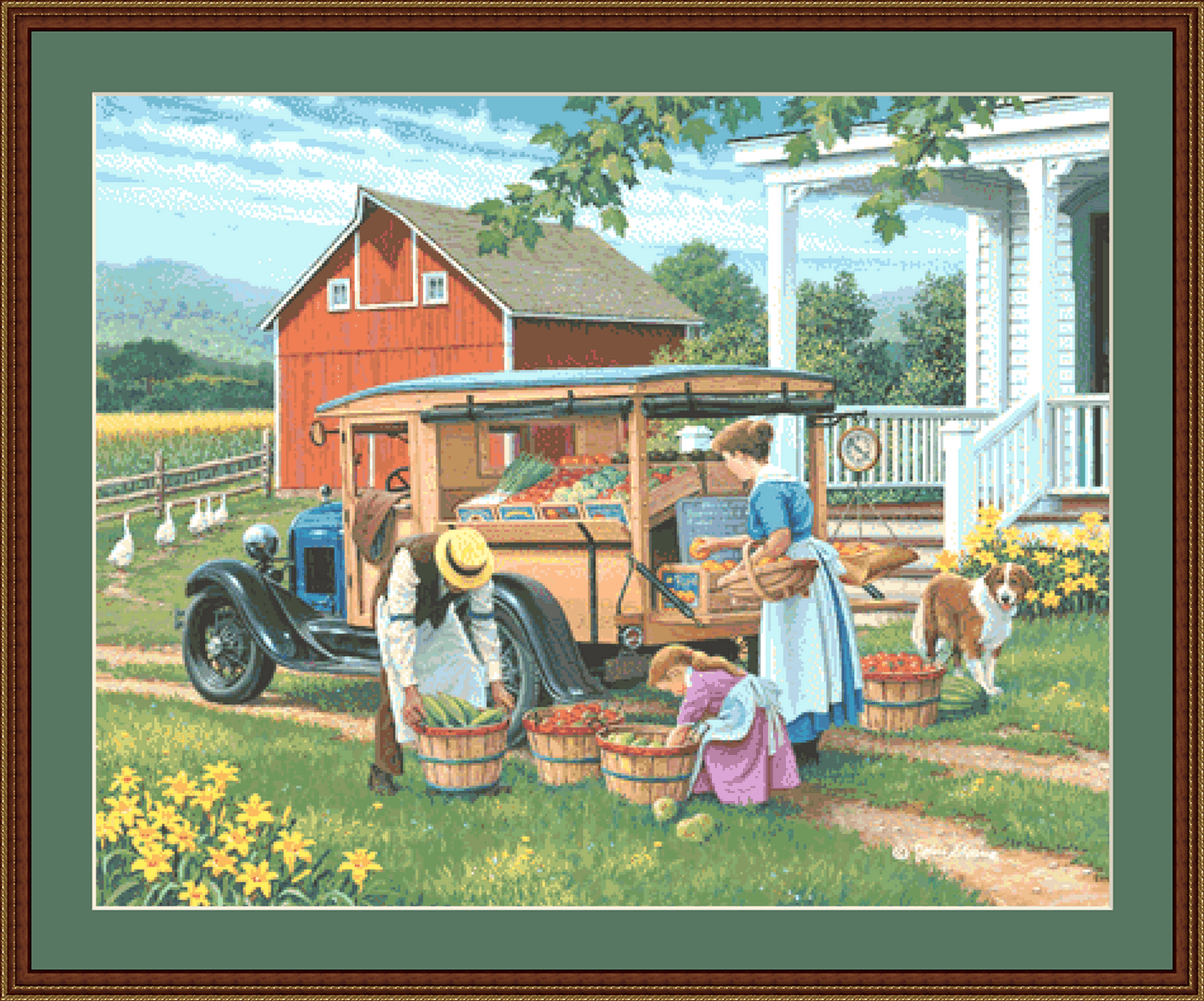 Shop at Home counted cross stitch pattern Copyright © John Sloane, used with permission