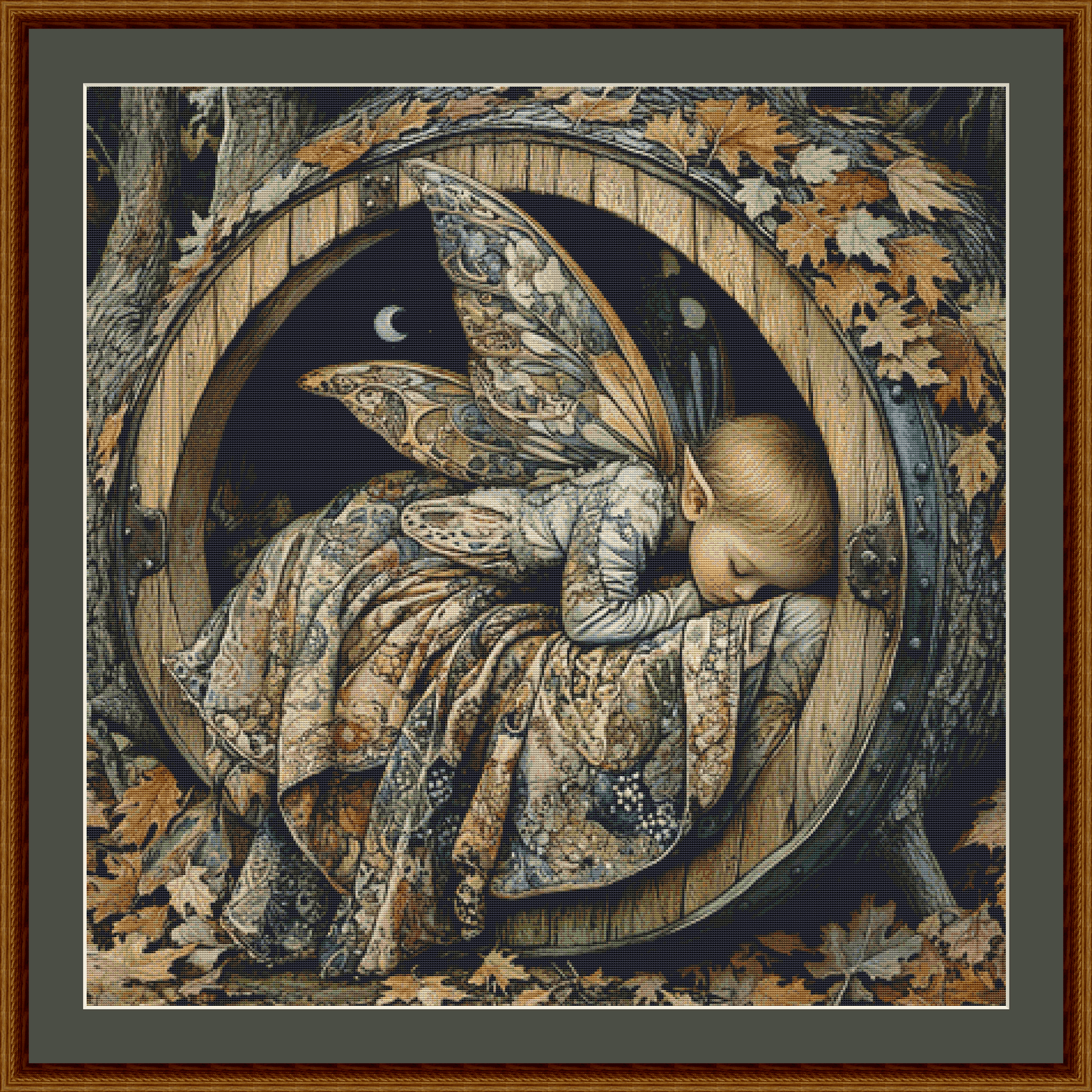 "Sleeping Fairy" cross stitch pattern by Bryna T. Art & Design