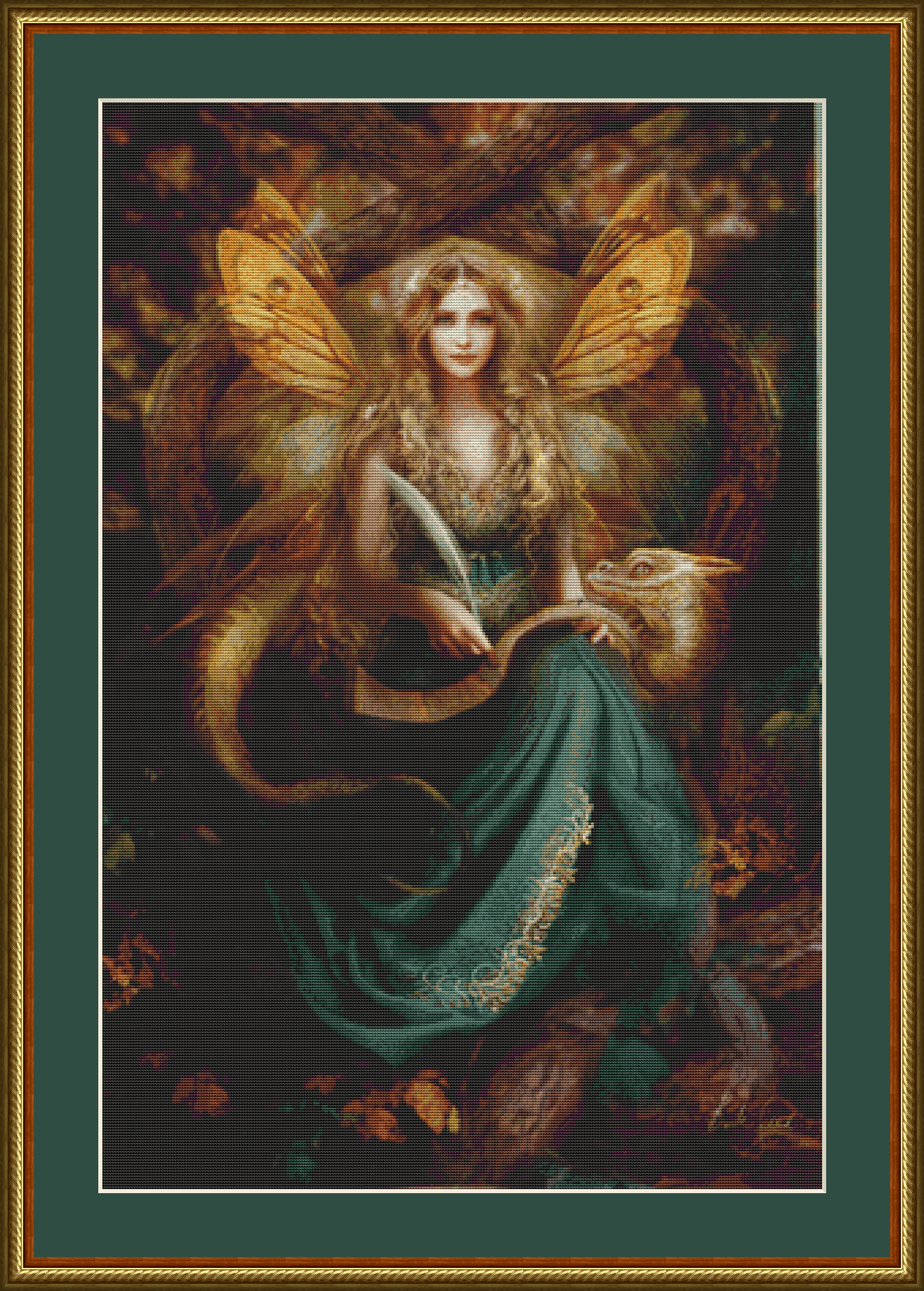 "Storyteller" cross stitch pattern by Bente Schlick, Licensed by MGL, www.mglart.com